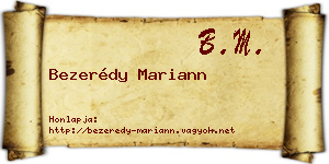 Bezerédy Mariann névjegykártya